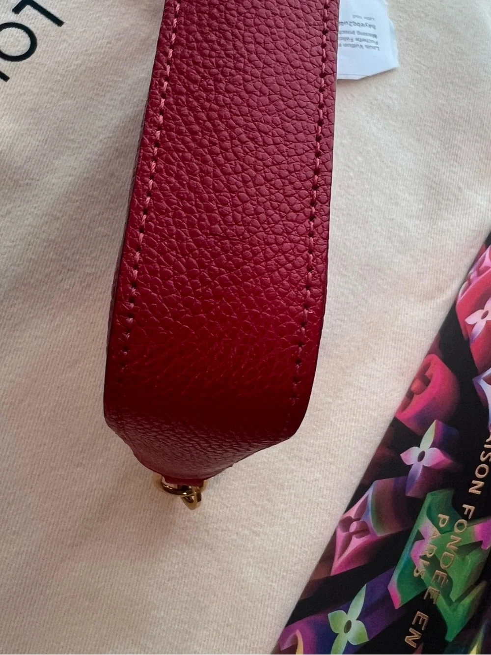 Louis Vuitton Red Felicie Empreint